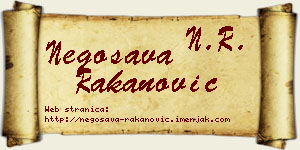 Negosava Rakanović vizit kartica